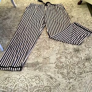 Victoria’s Secret satin pj pant brand-new. Xl classic pink/ black stripe.